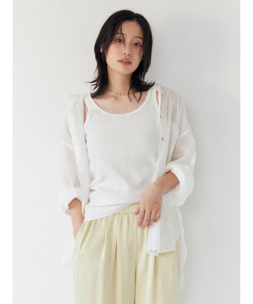 Ungrid（アングリッド）の「シアールーズシャツ（シャツ/ブラウス・レディース・イエロー/ブルー/オフホワイト/パープル・FREE）」の10枚目の写真