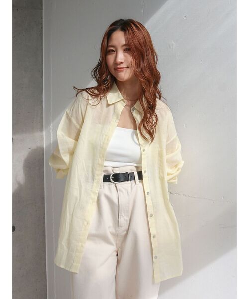 Ungrid（アングリッド）の「シアールーズシャツ（シャツ/ブラウス・レディース・イエロー/ブルー/オフホワイト/パープル・FREE）」の16枚目の写真