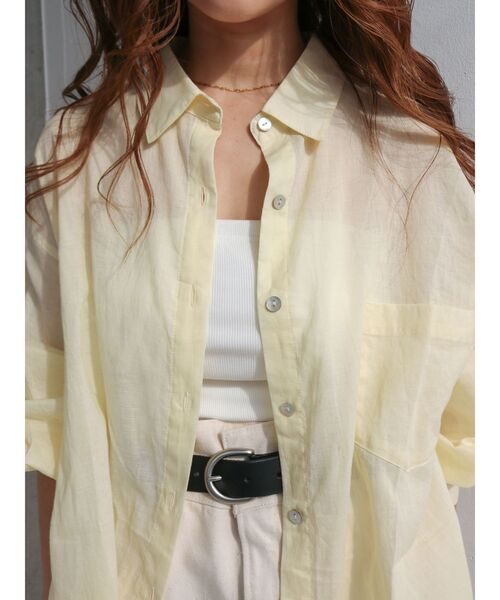 Ungrid（アングリッド）の「シアールーズシャツ（シャツ/ブラウス・レディース・イエロー/ブルー/オフホワイト/パープル・FREE）」の17枚目の写真