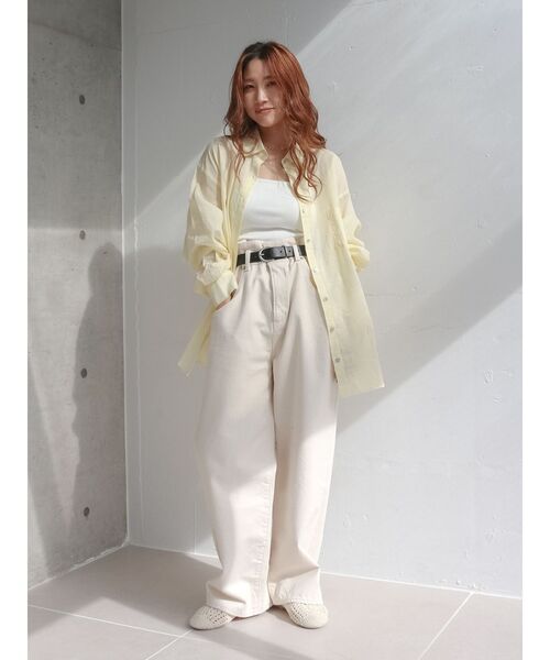 Ungrid（アングリッド）の「シアールーズシャツ（シャツ/ブラウス・レディース・イエロー/ブルー/オフホワイト/パープル・FREE）」の18枚目の写真