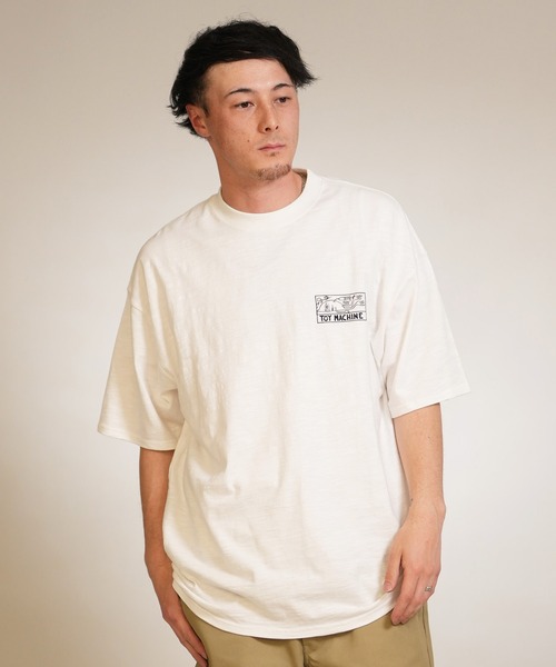 TOY MACHINE(トイ マシーン)の「TOY MACHINE/トイマシーン 半袖 Tシャツ DRUGGED EYES SLUB SST MTMSGST6(Tシャツ/カットソー・メンズ・ホワイト/サンドベージュ/ブラック・L/M/XL)」の11枚目の写真