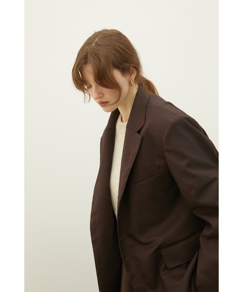 LA PEAU DE GEM（ラポドゥジェム）の「【LA PEAU DE GEM】T jacket/”T”ジャケット（テーラードジャケット・レディース・バーガンディー/グレー・FREE）」の7枚目の写真