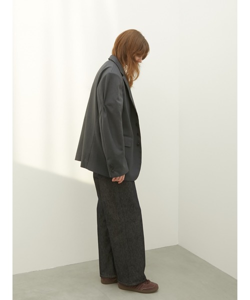 LA PEAU DE GEM（ラポドゥジェム）の「【LA PEAU DE GEM】T jacket/”T”ジャケット（テーラードジャケット・レディース・バーガンディー/グレー・FREE）」の17枚目の写真