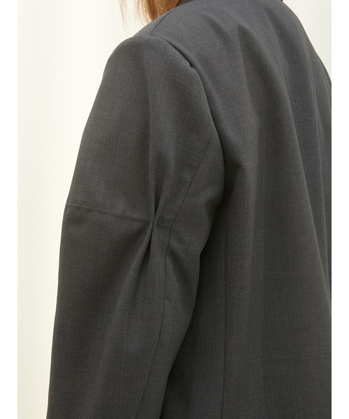 LA PEAU DE GEM（ラポドゥジェム）の「【LA PEAU DE GEM】T jacket/”T”ジャケット（テーラードジャケット・レディース・バーガンディー/グレー・FREE）」の20枚目の写真