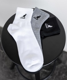 KANGOL（カンゴール）の「KANGOL カンゴール 3Pワンポイント刺繍クォーターソックス/靴下（ソックス/靴下）」