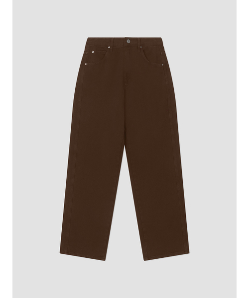 ANNEHEARTS（アンハーツ）の「Color Wide Denim Pants Dark Brown（デニムパンツ・レディース・その他・SMALL/LARGE/MEDIUM）」の3枚目の写真