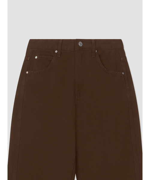 ANNEHEARTS（アンハーツ）の「Color Wide Denim Pants Dark Brown（デニムパンツ・レディース・その他・SMALL/LARGE/MEDIUM）」の5枚目の写真