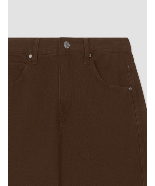 ANNEHEARTS（アンハーツ）の「Color Wide Denim Pants Dark Brown（デニムパンツ・レディース・その他・SMALL/LARGE/MEDIUM）」の7枚目の写真