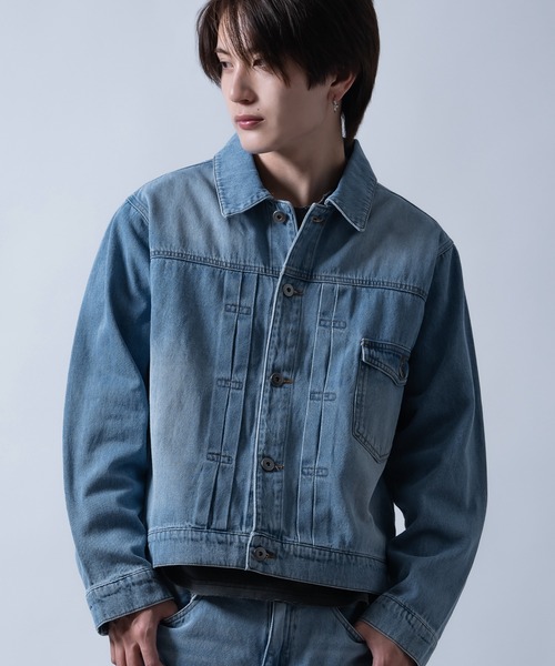 improves(インプローブス)の「デニム ジージャン(デニムジャケット・メンズ・ブラック/ブルー/サックスブルー/ブラック系・X-LARGE/LARGE/MEDIUM/SMALL)」の4枚目の写真