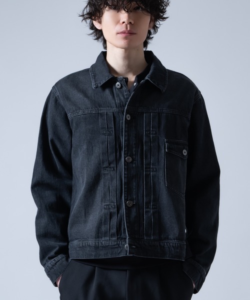 improves(インプローブス)の「デニム ジージャン(デニムジャケット・メンズ・ブラック/ブルー/サックスブルー/ブラック系・X-LARGE/LARGE/MEDIUM/SMALL)」の2枚目の写真
