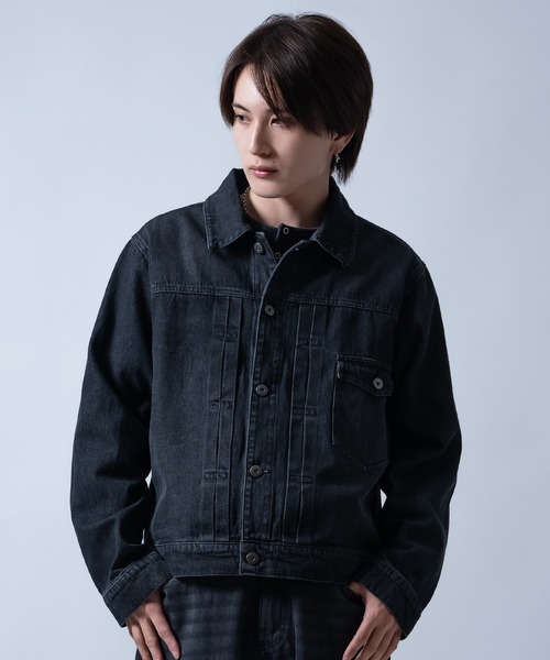 improves(インプローブス)の「デニム ジージャン(デニムジャケット・メンズ・ブラック/ブルー/サックスブルー/ブラック系・X-LARGE/LARGE/MEDIUM/SMALL)」の13枚目の写真