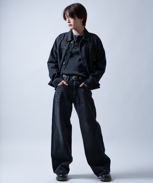 improves(インプローブス)の「デニム ジージャン(デニムジャケット・メンズ・ブラック/ブルー/サックスブルー/ブラック系・X-LARGE/LARGE/MEDIUM/SMALL)」の14枚目の写真