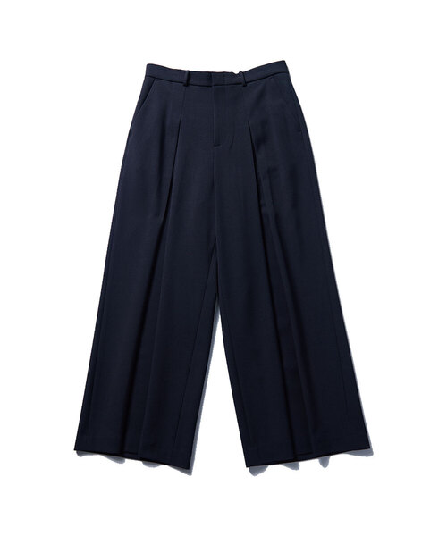 TEN PAST SEVEN(テン ファスト セブン)の「インバーテッドプリーツワイドスラックス (2カラー)(スラックス・メンズ・ブラック/グレー・SMALL/MEDIUM/LARGE)」の2枚目の写真