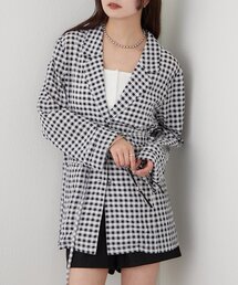 mystic | ベルト付きシアージャケット(テーラードジャケット)