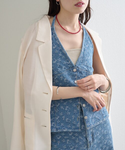 mystic(ミスティック)の「ベルト付きシアージャケット(その他アウター・レディース・アイボリー/チャコールグレー/ブラック・FREE)」の13枚目の写真