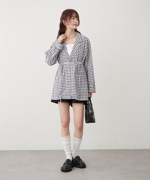 mystic(ミスティック)の「ベルト付きシアージャケット(その他アウター・レディース・アイボリー/チャコールグレー/ブラック・FREE)」の21枚目の写真