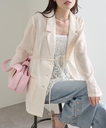 mystic | ベルト付きシアージャケット(その他アウター)