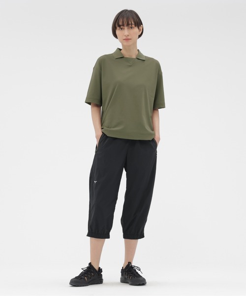 MARGARET HOWELL（マーガレットハウエル）の「HIGHDENCE MESH JERSEY（Tシャツ/カットソー・レディース・カーキ/ネイビー・2）」の4枚目の写真