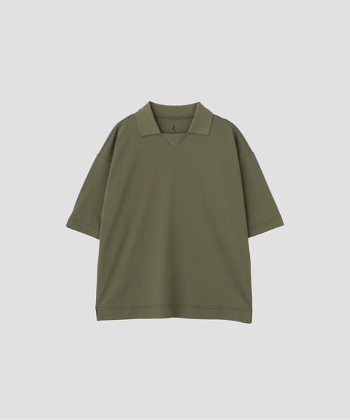 MARGARET HOWELL（マーガレットハウエル）の「HIGHDENCE MESH JERSEY（Tシャツ/カットソー・レディース・カーキ/ネイビー・2）」の5枚目の写真