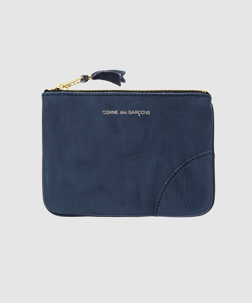 小物 COMME des GARCONS WASHED WALLET NAVY WASHED WALLET】SMALL ZIP POUCH（ポーチ）｜Wallet COMME des GARCONS