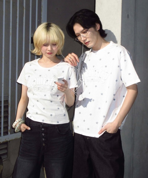 sedacle（セダクル）の「アソートアップリケ柄Tシャツ（Tシャツ/カットソー・レディース・ホワイト/ブラック/チャコールグレー/グレー・LARGE/MEDIUM/SMALL/X-SMALL）」の14枚目の写真