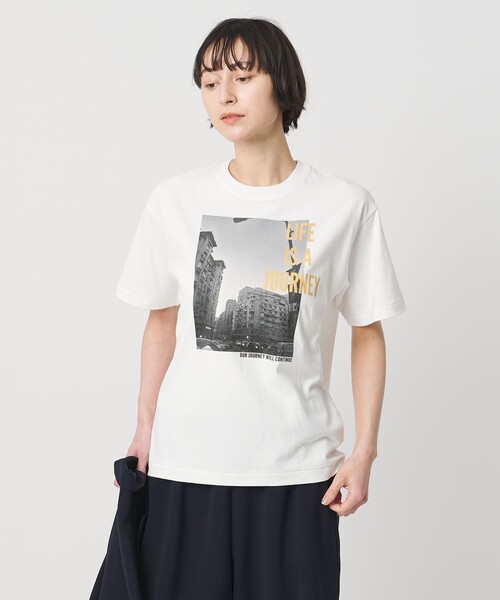 HANDTEX(ハンドテックス)の「【別注】<HANDTEX>JOURNEY Tシャツ(Tシャツ/カットソー・レディース・ホワイト・F)」の2枚目の写真