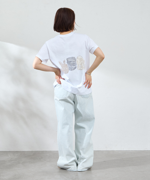 U by SPICK&SPAN（ユーバイスピックアンドスパン）の「GANNI / ガニー Basic Cotton Jersey Cute Animals（Tシャツ/カットソー・レディース・ホワイト・SMALL）」の6枚目の写真
