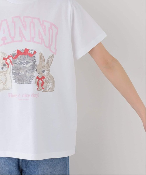 U by SPICK&SPAN（ユーバイスピックアンドスパン）の「GANNI / ガニー Basic Cotton Jersey Cute Animals（Tシャツ/カットソー・レディース・ホワイト・SMALL）」の11枚目の写真