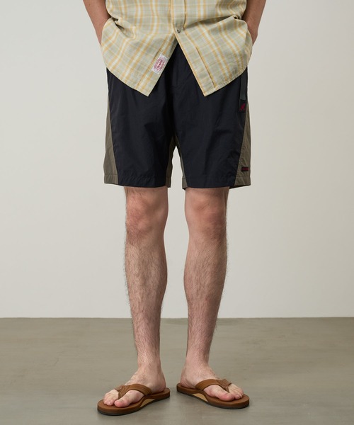 Gramicci(グラミチ)の「NYLON BLOCK SHORT / ナイロンブロックショーツ Gramicci グラミチ(その他パンツ・メンズ・グリーン系その他/ブラック/イエロー系その他・S/M/L/XL/XXL)」の1枚目の写真