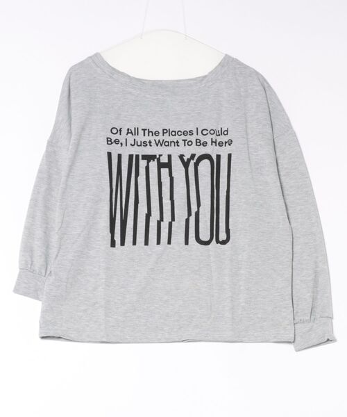 Songe(ソンジュ)の「ビックプリント2WAYオフショルダーロンT(Tシャツ/カットソー・レディース・グレー/レッド・FREE)」の14枚目の写真