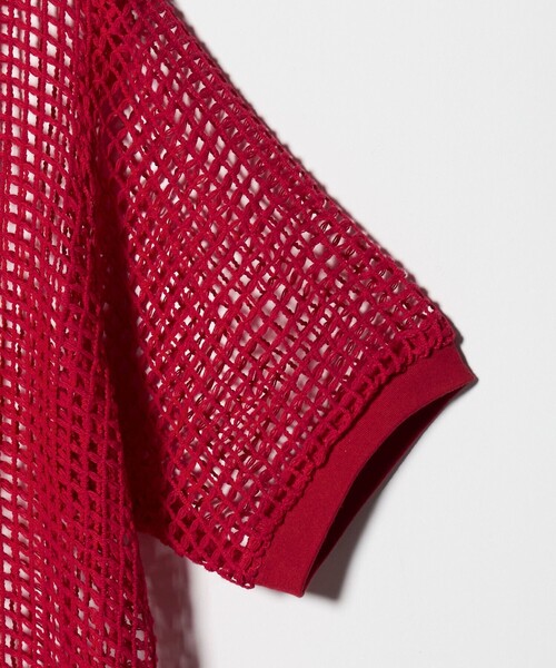 JANESMITH（ジェーンスミス）の「＜JANE SMITH ＞メッシュ スキッパー ニットプルオーバー（ニット/セーター・レディース・レッド・38）」の4枚目の写真
