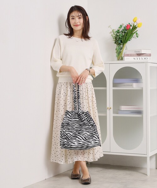 ITS'DEMO（イッツデモ）の「【A4対応】ラタプリントトート（トートバッグ・レディース・グリーン系その他2/ブラック系/グレー系/オレンジ系その他2/ダークブラウン系・00）」の9枚目の写真