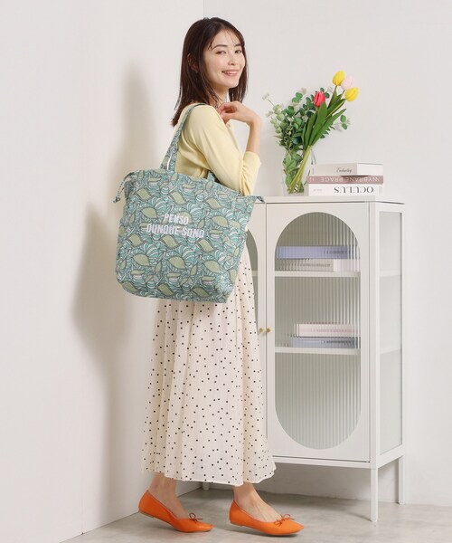 ITS'DEMO（イッツデモ）の「【A4対応】ラタプリントトート（トートバッグ・レディース・グリーン系その他2/ブラック系/グレー系/オレンジ系その他2/ダークブラウン系・00）」の15枚目の写真