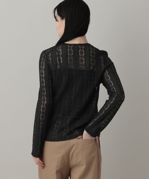 A part by(アパートバイ)の「カットレースカーディガン(カーディガン/ボレロ・レディース・ブラック/オフホワイト/ベージュ系その他・FREE)」の13枚目の写真