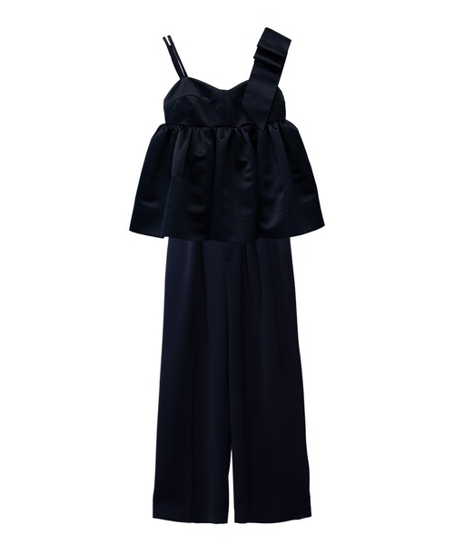 ボリュームリボンペプラムセットアップドレス / volume ribbon peplum