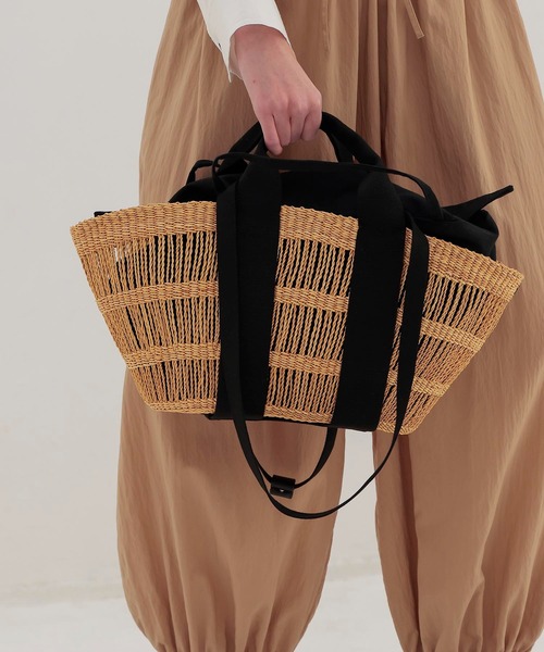 MUUN（ムーニュ）の「MUUN / GEORGE NET(ジョージ ネット)（かごバッグ・レディース・ナチュラル・FREE）」の2枚目の写真