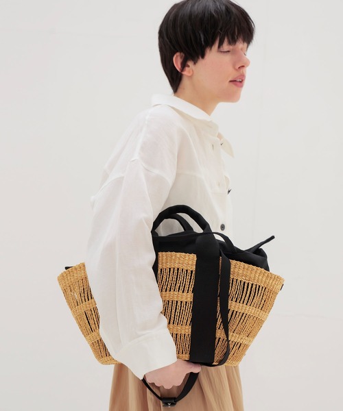 MUUN（ムーニュ）の「MUUN / GEORGE NET(ジョージ ネット)（かごバッグ・レディース・ナチュラル・FREE）」の3枚目の写真