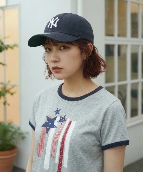 MAHAGRID（マハグリッド）の「『mahagrid/マハグリッド』 FLAG APPLIQUE RINGER CROP TEE/フラッグ アップリケ リンガー クロップ Tシャツ（Tシャツ/カットソー・レディース・グレー/チャコールグレー/ホワイト・XS）」の10枚目の写真