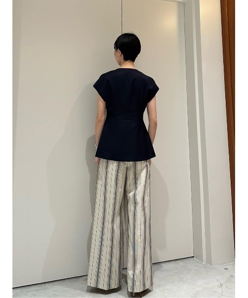 COLUMN(コラム)の「COLUMN / リネンライクパンツ(スラックス・レディース・サンドベージュ/ベージュ/ブラウン・38/36/34)」の12枚目の写真
