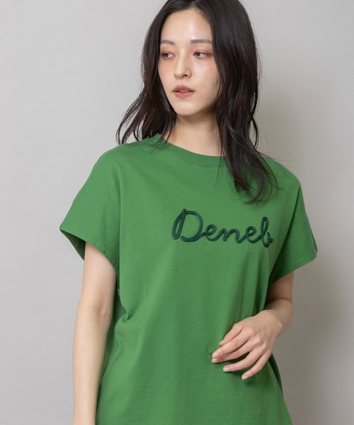 Munich(ミューニック)の「ロゴ刺繍Tシャツ(Tシャツ/カットソー・レディース・ダークベージュ/グリーン/ホワイト・FREE)」の10枚目の写真