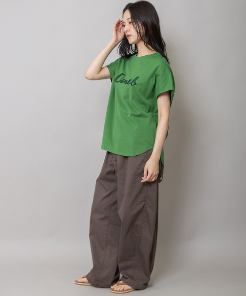 Munich(ミューニック)の「ロゴ刺繍Tシャツ(Tシャツ/カットソー・レディース・ダークベージュ/グリーン/ホワイト・FREE)」の8枚目の写真