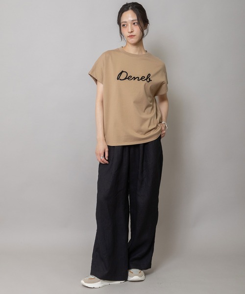 Munich(ミューニック)の「ロゴ刺繍Tシャツ(Tシャツ/カットソー・レディース・ダークベージュ/グリーン/ホワイト・FREE)」の17枚目の写真