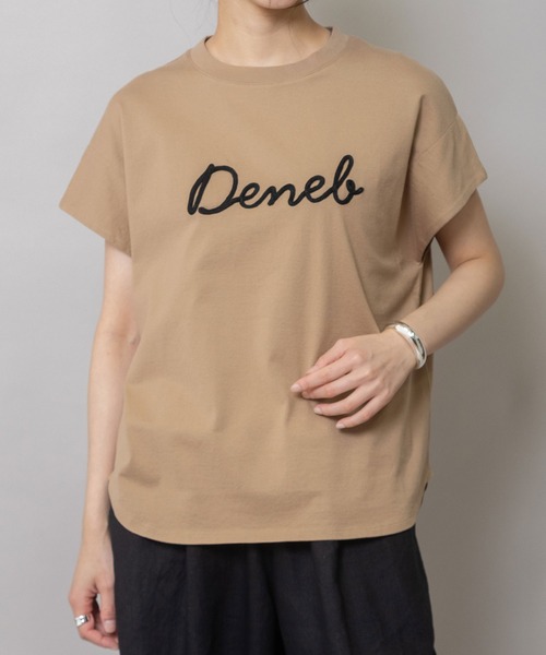 Munich(ミューニック)の「ロゴ刺繍Tシャツ(Tシャツ/カットソー・レディース・ダークベージュ/グリーン/ホワイト・FREE)」の12枚目の写真
