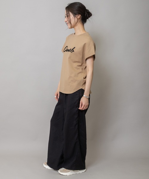 Munich(ミューニック)の「ロゴ刺繍Tシャツ(Tシャツ/カットソー・レディース・ダークベージュ/グリーン/ホワイト・FREE)」の16枚目の写真