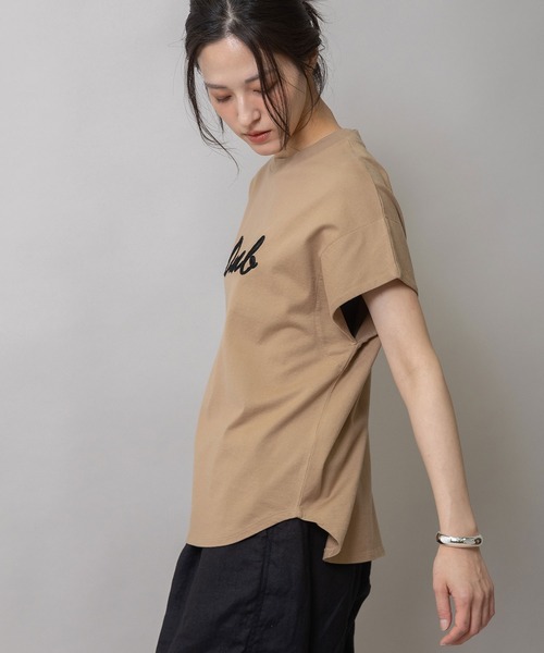 Munich(ミューニック)の「ロゴ刺繍Tシャツ(Tシャツ/カットソー・レディース・ダークベージュ/グリーン/ホワイト・FREE)」の13枚目の写真