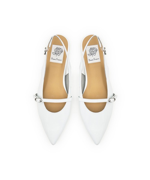 Emma Francis（エマフランシス）の「メリージェーン バックストラップ フラット ミュール（パンプス・レディース・ブラック/ピンク/ホワイト・23.0cm/22.5cm/24.0cm/23.5cm/22.0cm/25.0cm/24.5cm）」の2枚目の写真