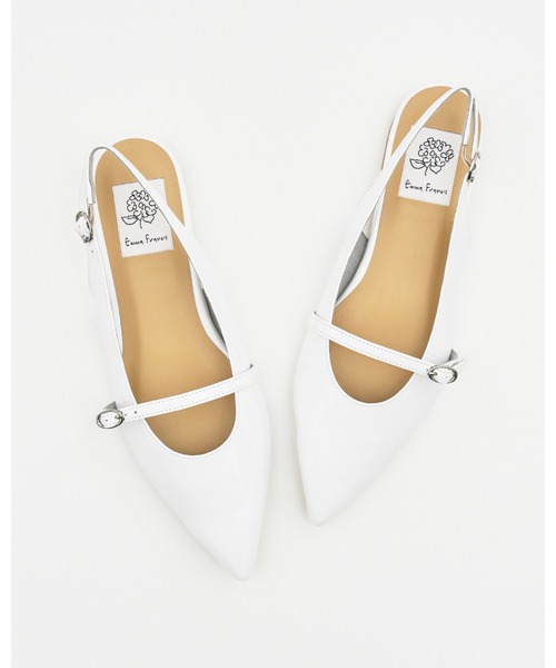 Emma Francis（エマフランシス）の「メリージェーン バックストラップ フラット ミュール（パンプス・レディース・ブラック/ピンク/ホワイト・23.0cm/22.5cm/24.0cm/23.5cm/22.0cm/25.0cm/24.5cm）」の4枚目の写真