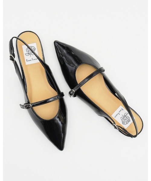 Emma Francis（エマフランシス）の「メリージェーン バックストラップ フラット ミュール（パンプス・レディース・ブラック/ピンク/ホワイト・23.0cm/22.5cm/24.0cm/23.5cm/22.0cm/25.0cm/24.5cm）」の8枚目の写真