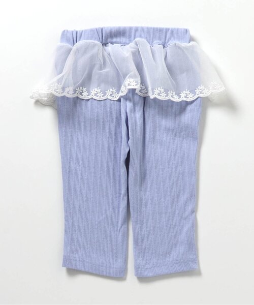 apres les cours（アプレレクール）の「ペプラムひんやりレギンス（レギンス/スパッツ・キッズ・アイボリー/サックスブルー/グレー・80/90/100/110/120/130）」の8枚目の写真