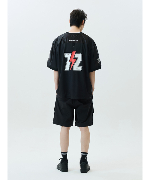 JAMIE WEST(ジェイミーウエスト)の「JW VネックメッシュバイカージャージTシャツ(ブラック)(Tシャツ/カットソー・レディース・その他・MEDIUM/LARGE/X-LARGE)」の4枚目の写真